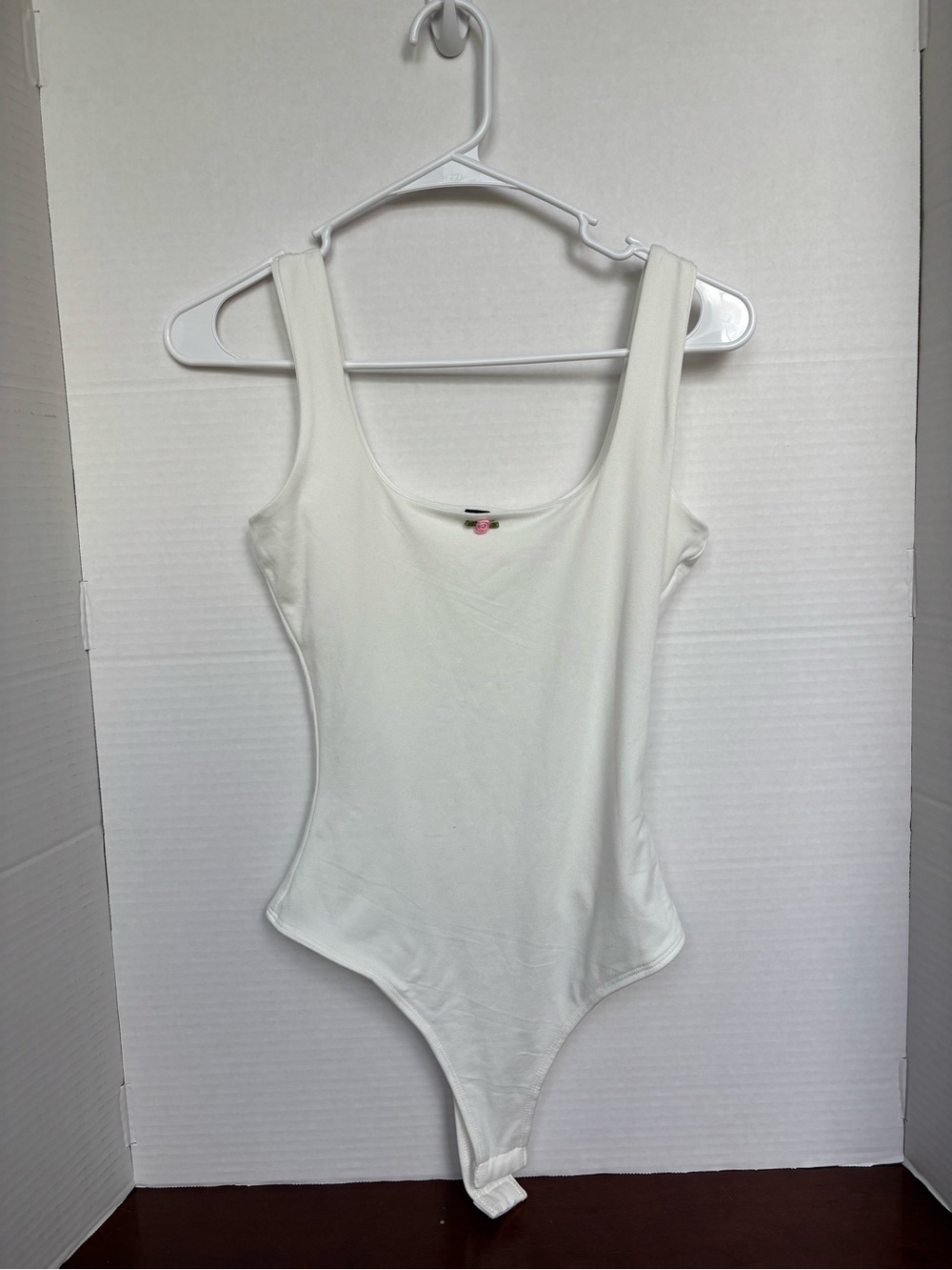 T.J.Maxx White Scoop Neck Bodysuit